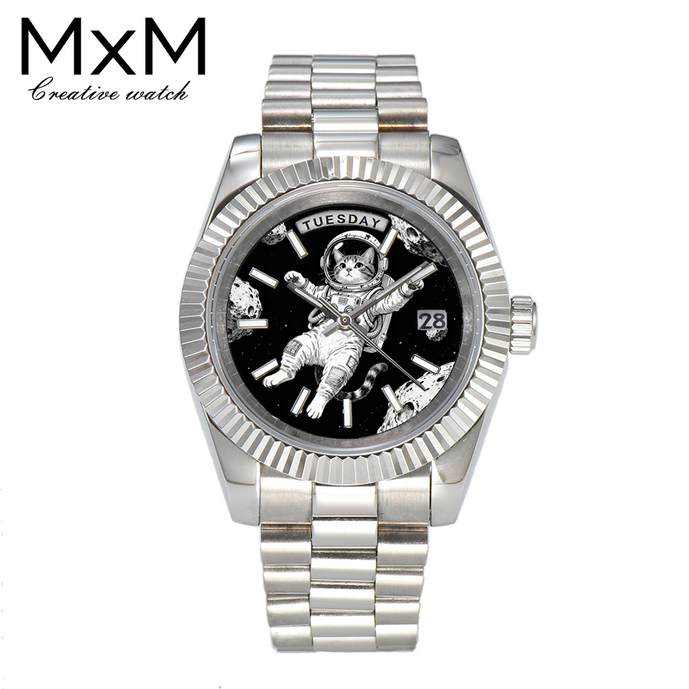 Leather Bracelet - Creative men's watch 40mm/36mm Miyota 8285