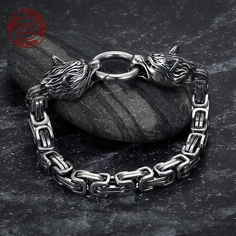 Wolf Jewelry & Watches Tampa Reviews - S925 Sterling Silver Double Wolf Head