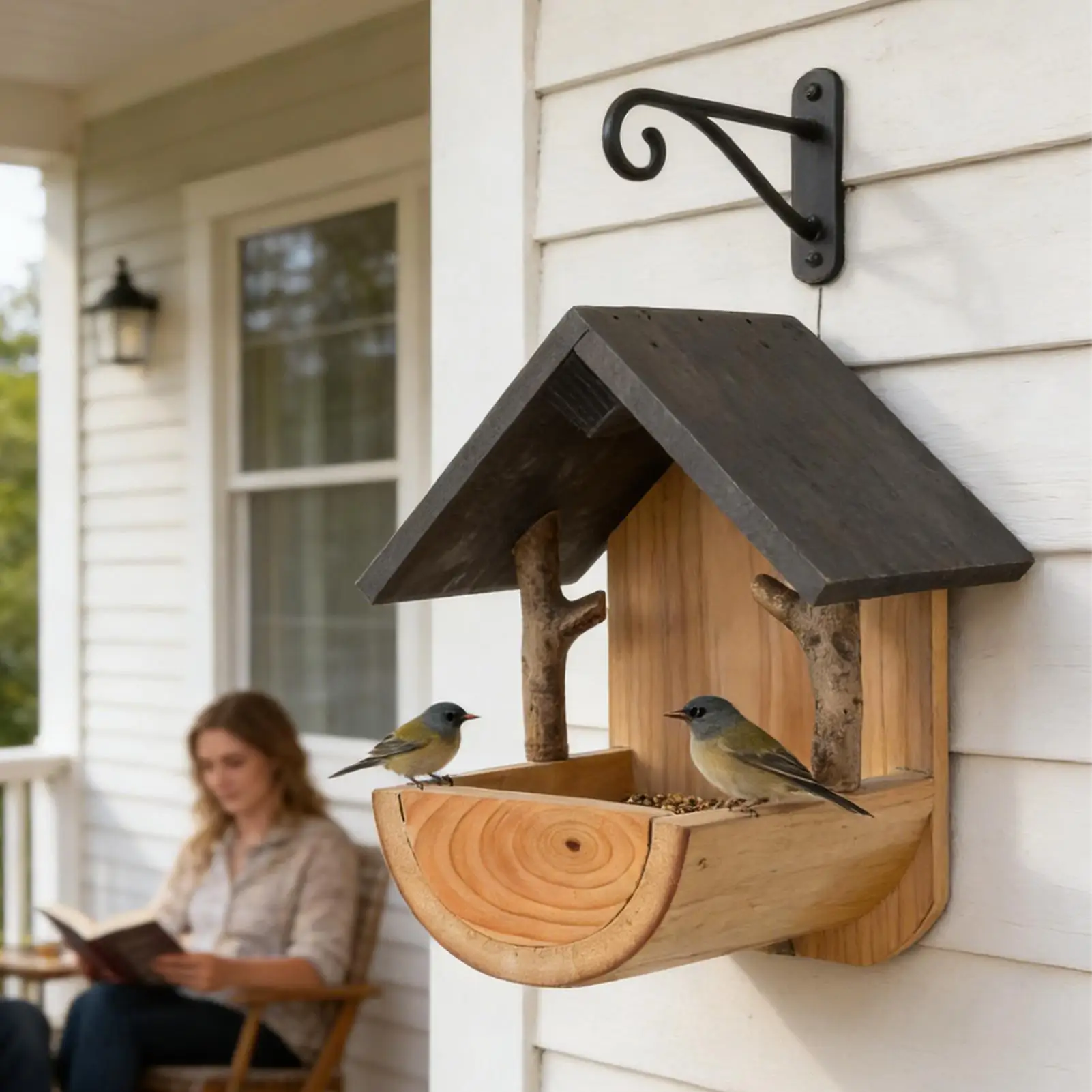 Wall Mount Wooden bird feeder  - Watches & Jewelry Repair Center Photos review and price