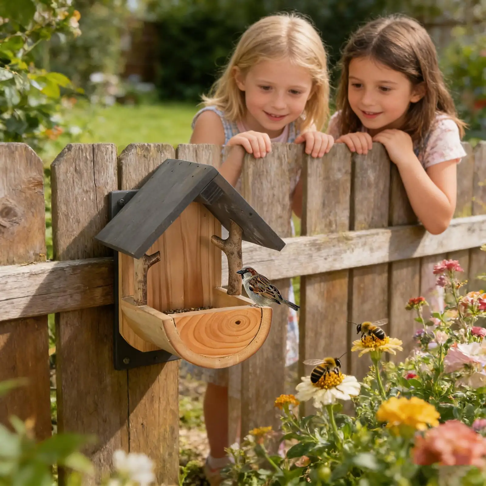 Wall Mount Wooden bird feeder  - Watches & Jewelry Repair Center Photos review and price