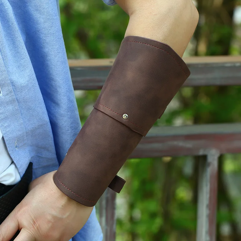 Medieval Armor Gloves Wide Cuf - Leather Bracelet review and price