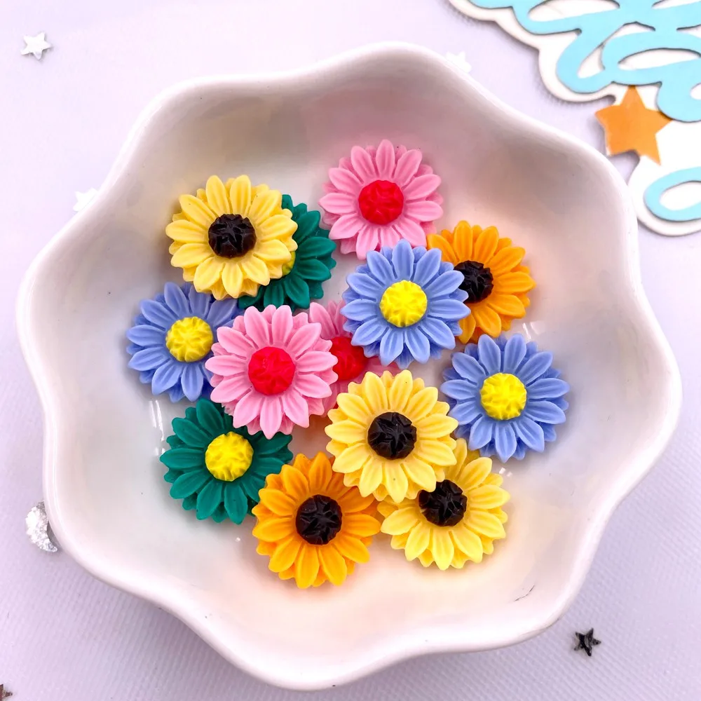 30Pcs Resin Colorful 15mm Sunf - Paradise Jewelry & Watches Llc Photos review and price