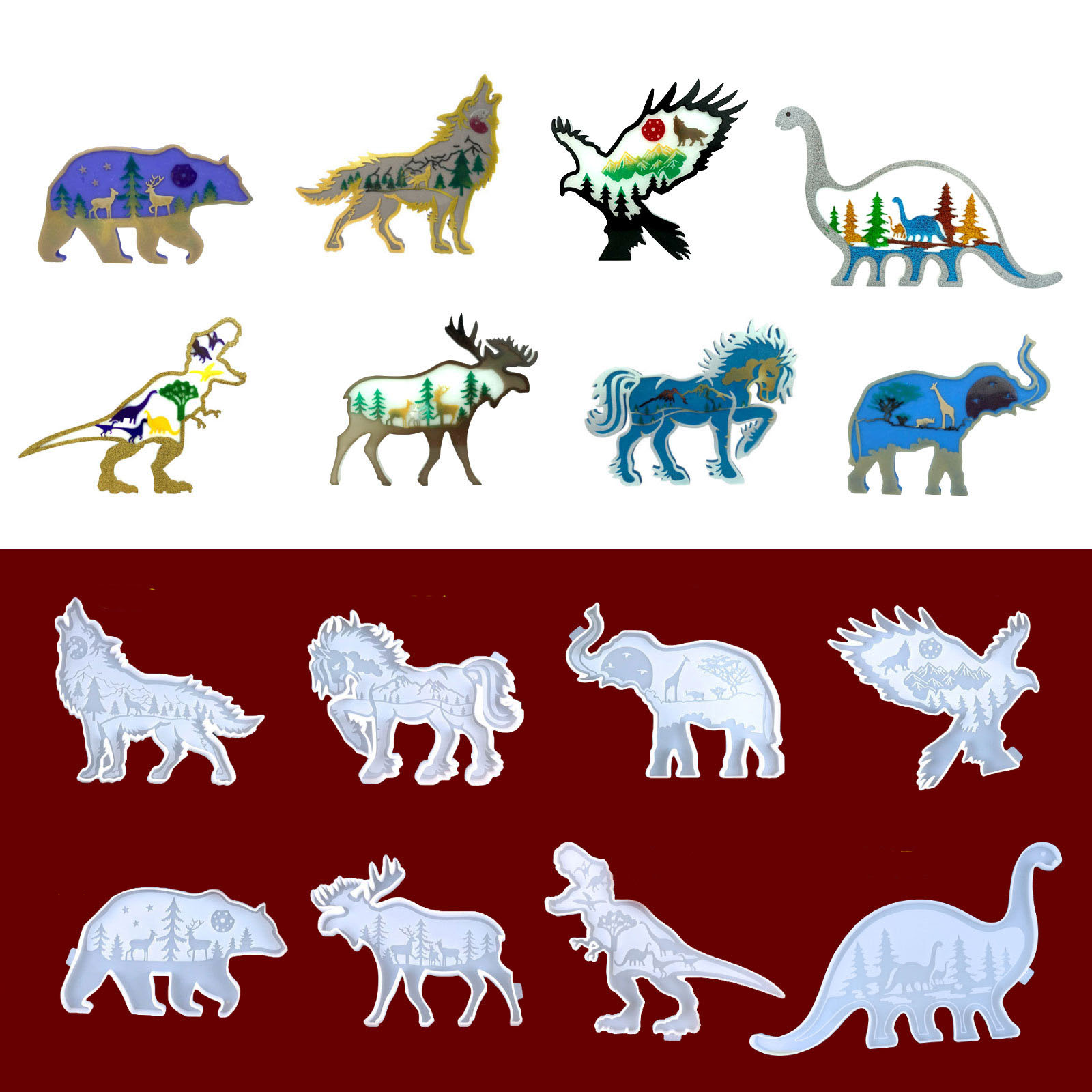 Wolf Horse Shaped Epoxy Resin  - Wolf Jewelry & Watches Tampa Reviews review and price