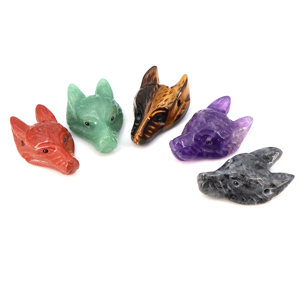 40mm Wolf Head Stone Pendant N - Wolf Jewelry & Watches Tampa Reviews review and price