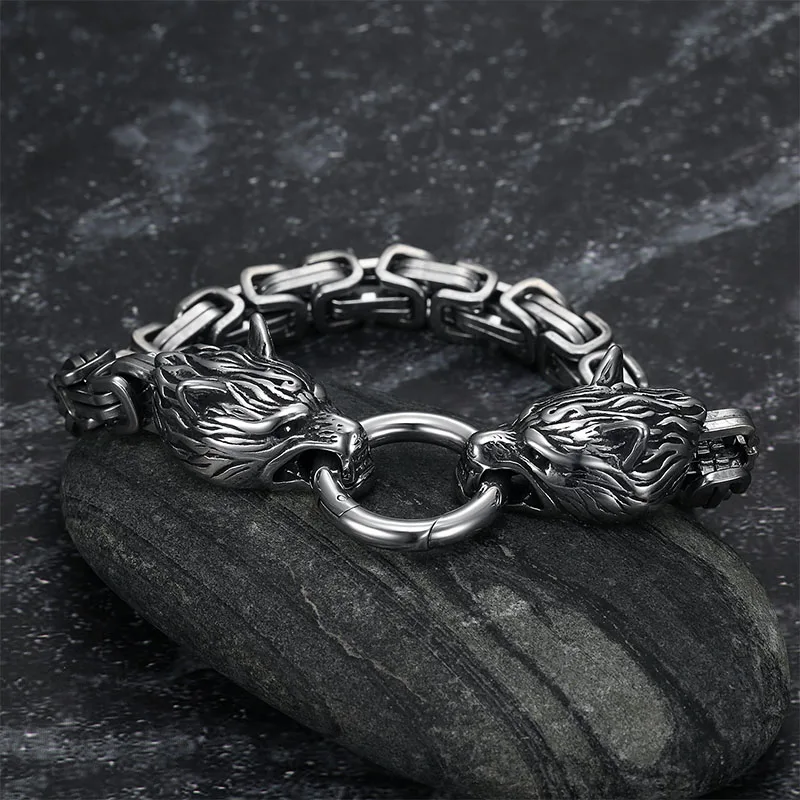 S925 Sterling Silver Double Wo - Wolf Jewelry & Watches Tampa Reviews review and price