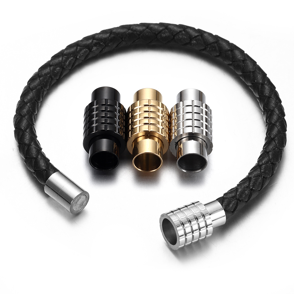 Stainless Steel Magnetic Clasp - Leather Bracelet review and price