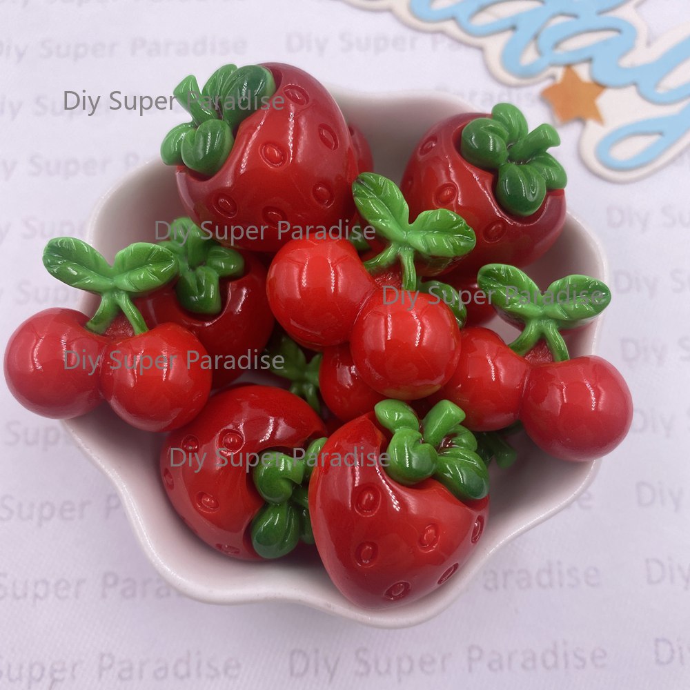 8PCS Resin Kawaii Colorful Red - Paradise Jewelry & Watches Llc Photos review and price